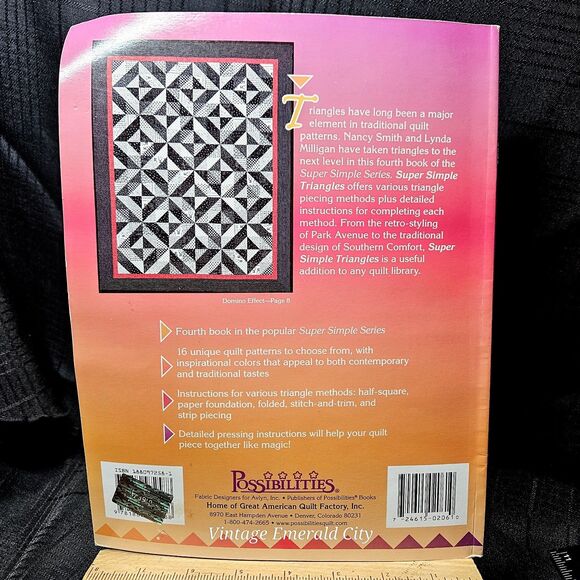 Vtg Super Simple Triangles Book Nancy Smith & Lynda Milligan Quilt Pattern 2006 - Picture 2 of 10